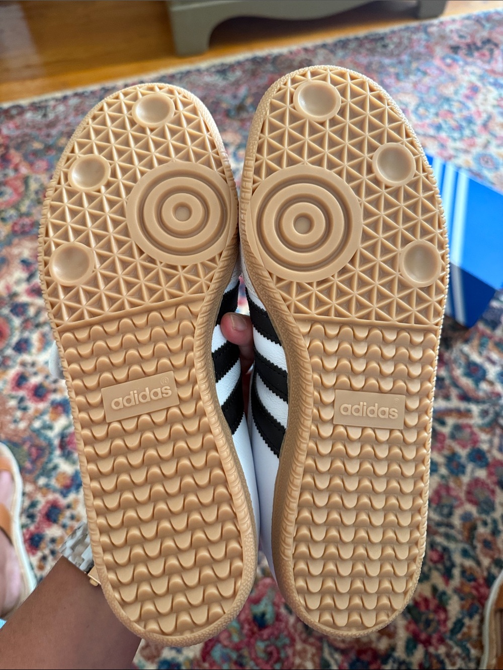 Adidas Samba Jane White Black Gum Velcro Sneakers - Picture 5 of 5